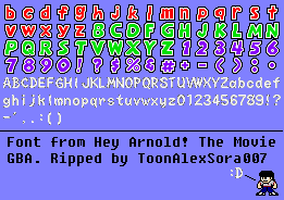 Hey Arnold! The Movie - Fonts