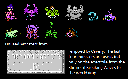 Dragon Warrior 4 - Unused and Rare Enemies