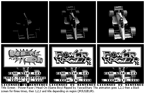 Power Racer / Head On - Title Screen