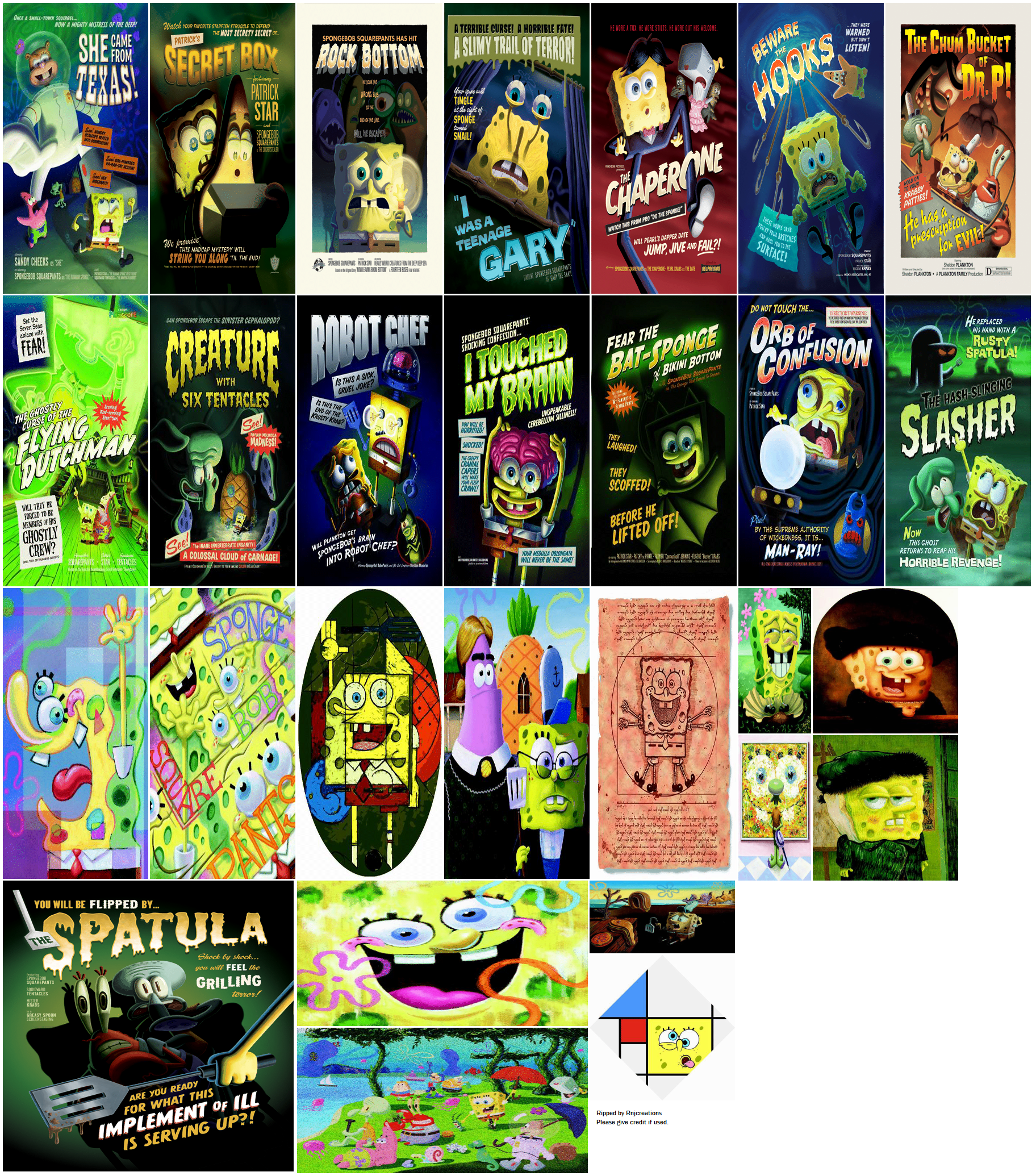 Playstation 2 Spongebob Squarepants Lights Camera Pants Art