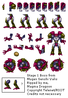 Mugen Senshi Valis (JPN) - Stage 1 Boss