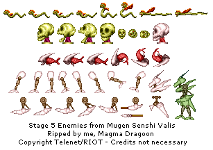 Mugen Senshi Valis (JPN) - Stage 5 Enemies