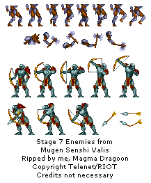 Mugen Senshi Valis (JPN) - Stage 7 Enemies