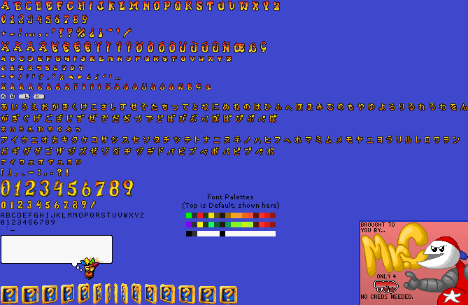 Crash Bandicoot 2: N-Tranced - Font