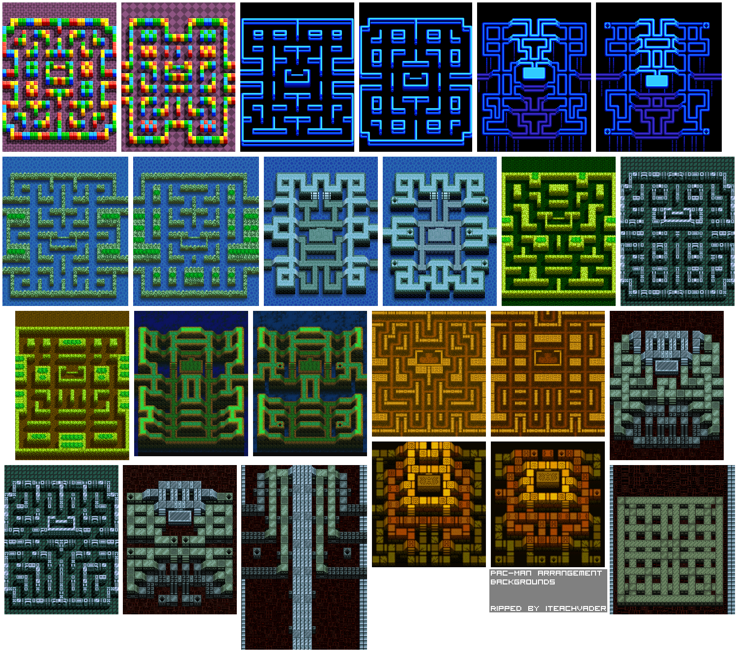 Pac-Man Arrangement - Level Backgrounds