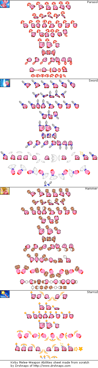 Kirby Melee Weapons