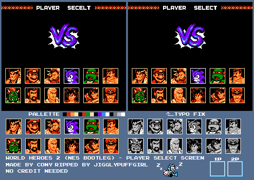 World Heroes 2 (Bootleg) - Player Select