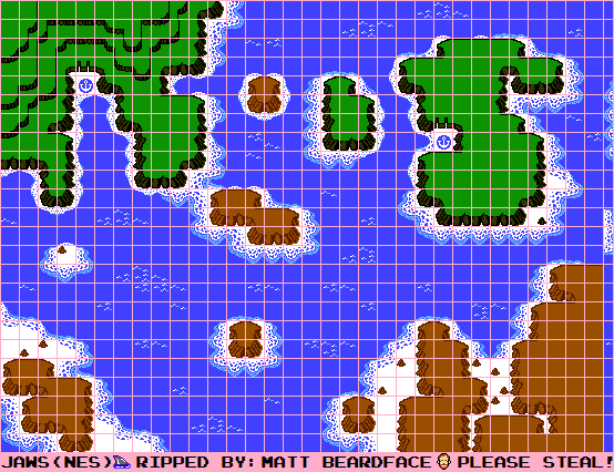 Jaws (USA) - Overworld Map