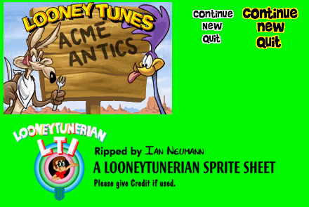 Looney Tunes Double Pack - Menu Screen