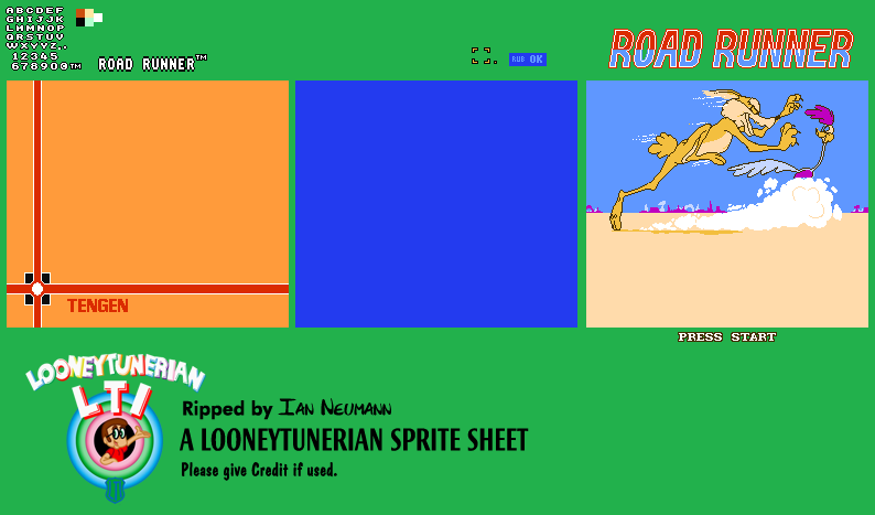 Road Runner (Bootleg) - Title, Font and Text