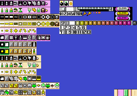 Mario Paint - Toolbars