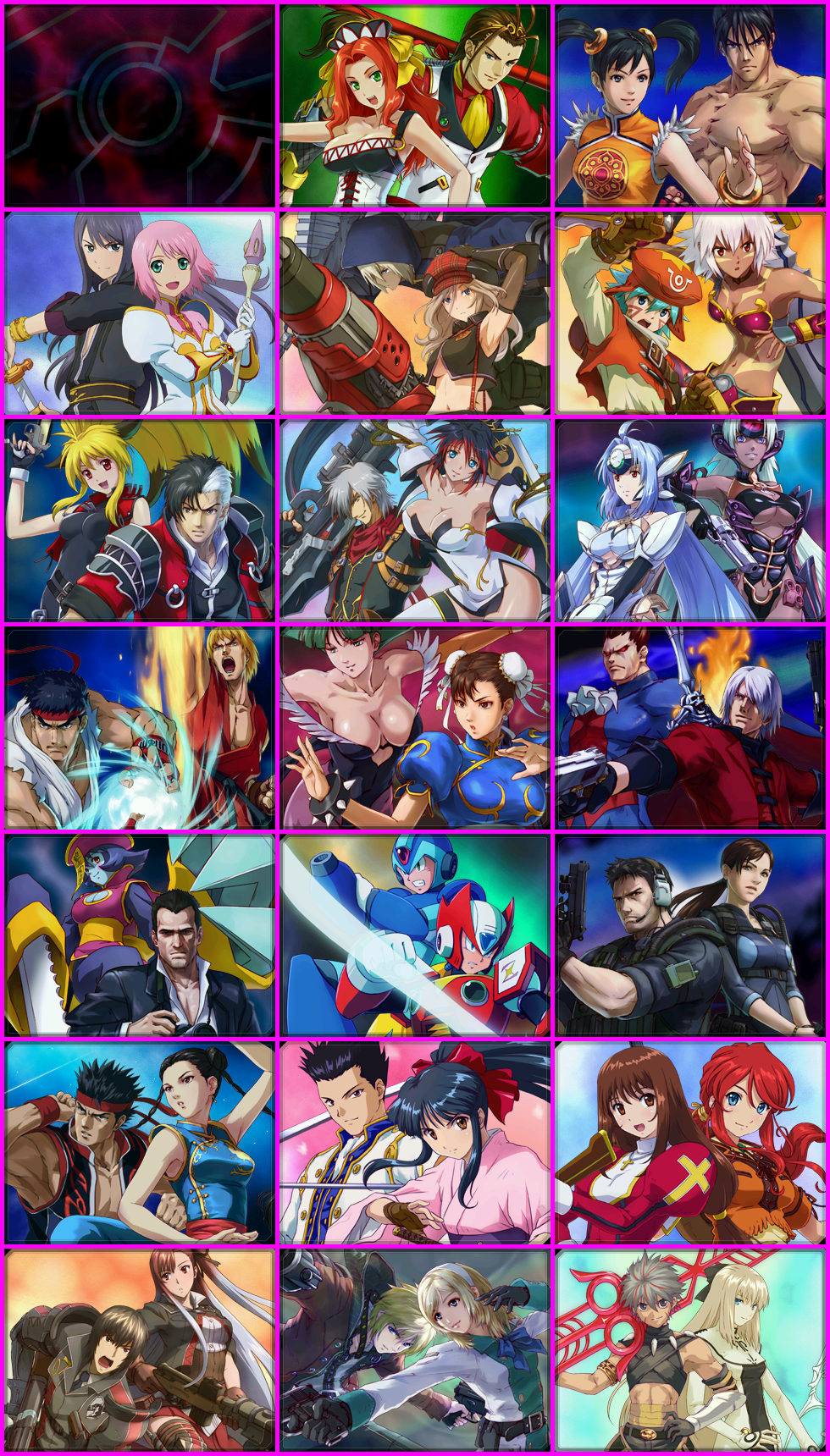 Project X Zone - Bottom Screen Battle Backgrounds