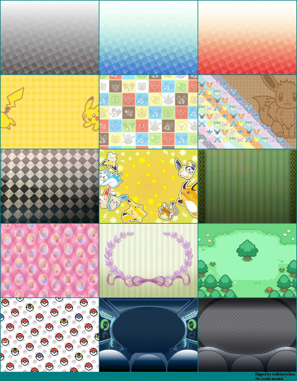 Pokémon X / Y - HUD Backgrounds