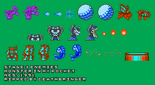 Monster in My Pocket - Stage 3 Enemies