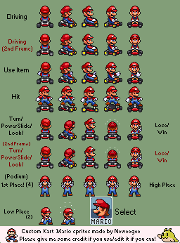 Mario Customs - Mario (Super Mario Kart)