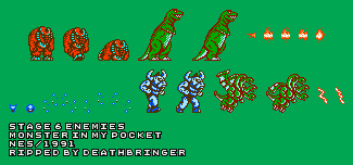 Monster in My Pocket - Stage 6 Enemies