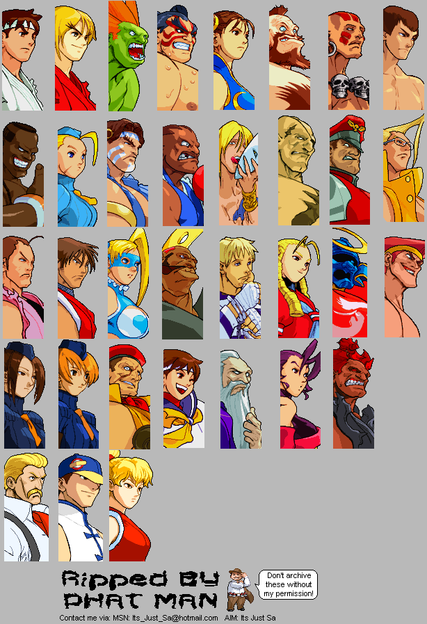 Street Fighter Alpha 3 - Character Menu