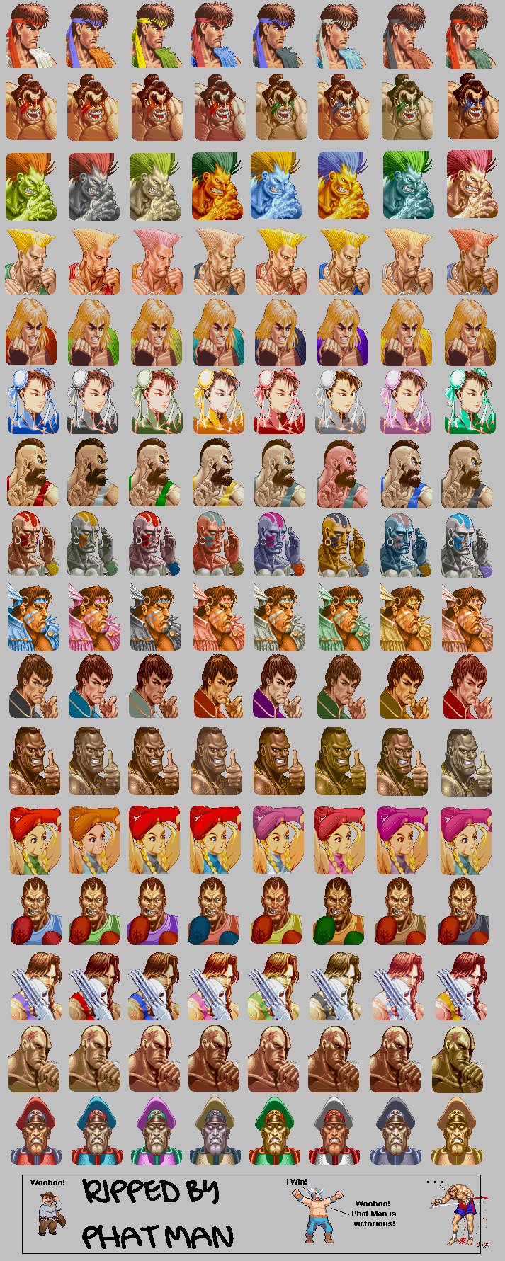 Super Street Fighter II: The New Challengers - Portraits