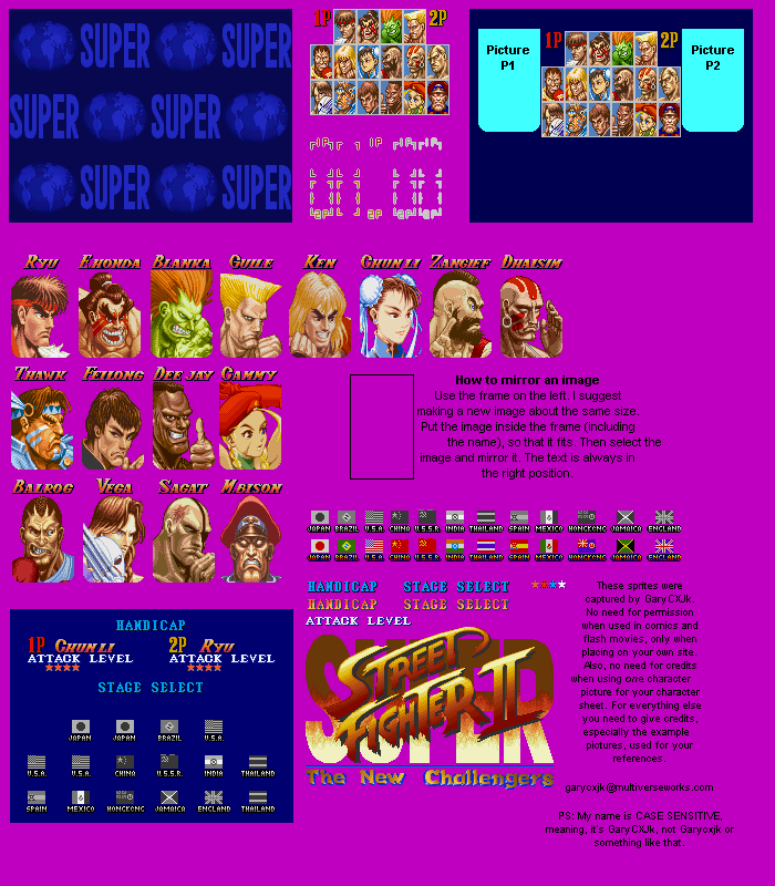 Super Street Fighter II: The New Challengers - Character Select