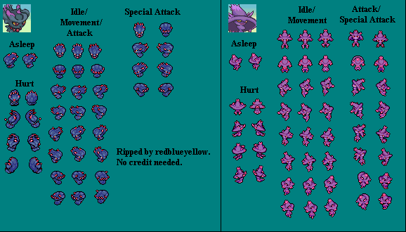 Pokémon Mystery Dungeon: Explorers of Time / Darkness - Misdreavus & Mismagius