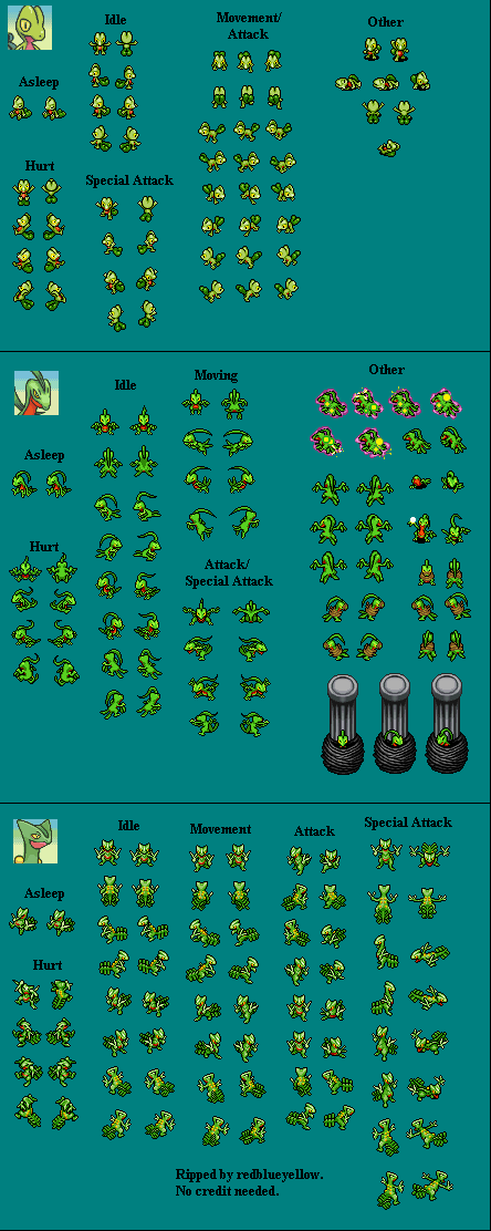 Pokémon Mystery Dungeon: Explorers of Time / Darkness - Treeko, Grovyle & Sceptile