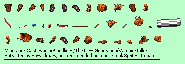 Castlevania: Bloodlines - Minotaur (Parts)