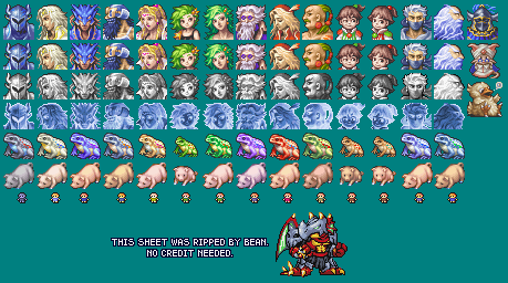 Final Fantasy 4 Advance - Portraits