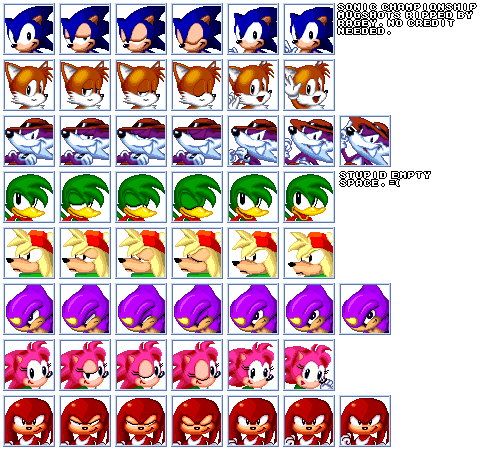 Sonic the Fighters / Sonic Championship - Mugshots