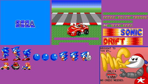 Sonic Drift - Title Screen