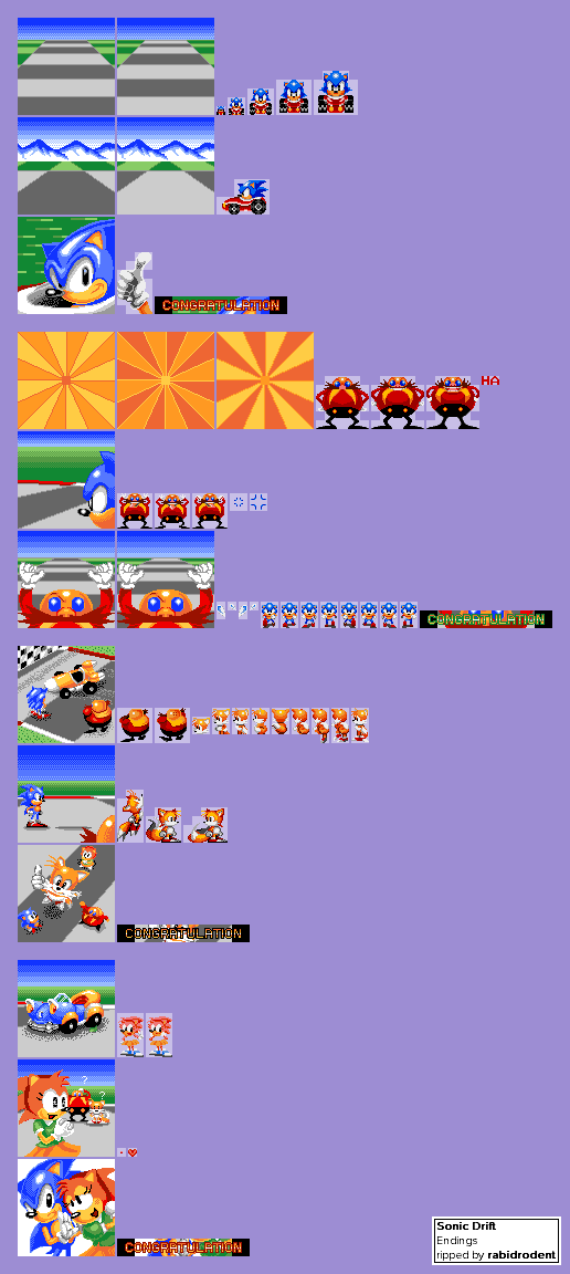 Sonic Drift - Endings