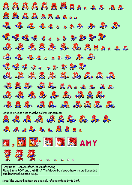 Amy Rose Sprites Project X: The Spriters Resource.
