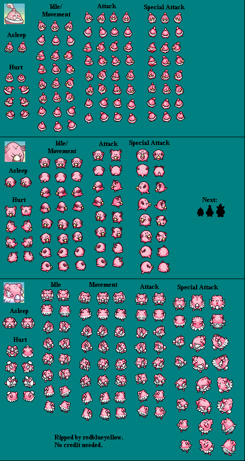 Happiny, Chansey & Blissey