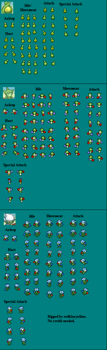 Pokémon Mystery Dungeon: Explorers of Time / Darkness - Budew, Roselia & Roserade