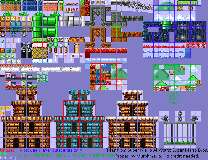 Super Mario All-Stars: Super Mario Bros. & The Lost Levels - Tileset