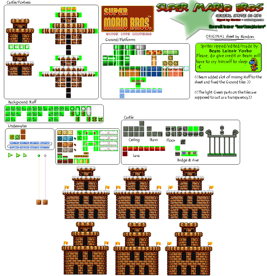 The Spriters Resource - Full Sheet View - Super Mario All ...