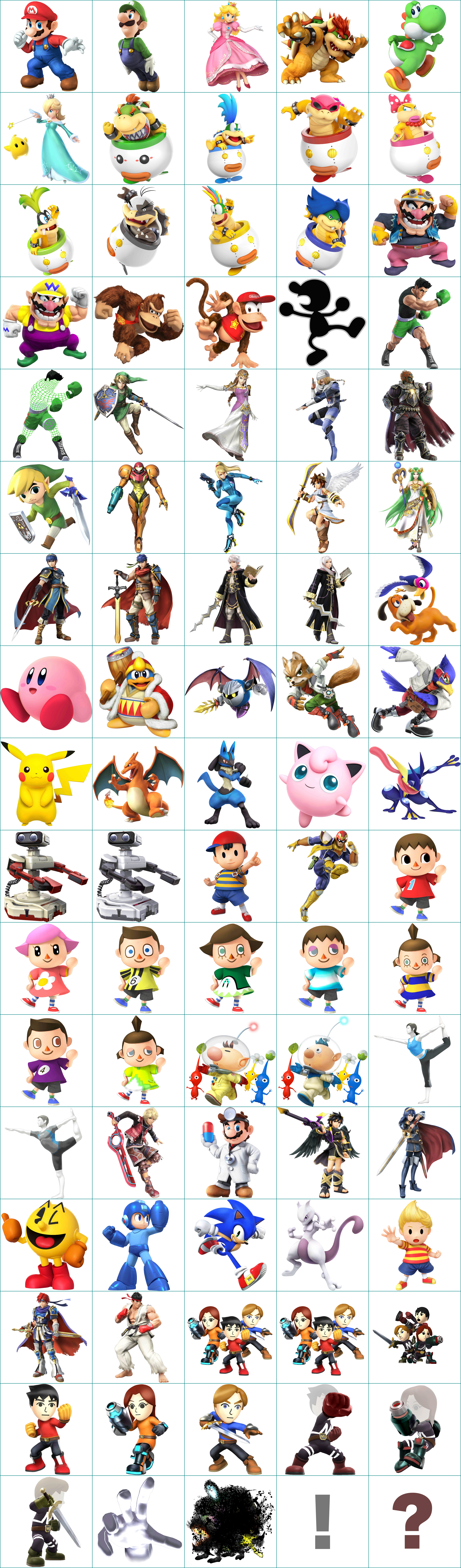 Super Smash Bros. for Nintendo 3DS - Character Renders