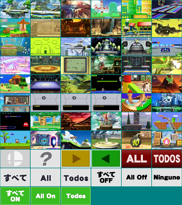 Super Smash Bros. for Nintendo 3DS - Stage Icons