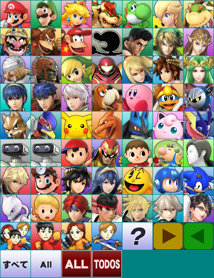 Super Smash Bros. for Nintendo 3DS - Character Select Icons