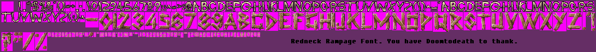 Redneck Rampage - Font