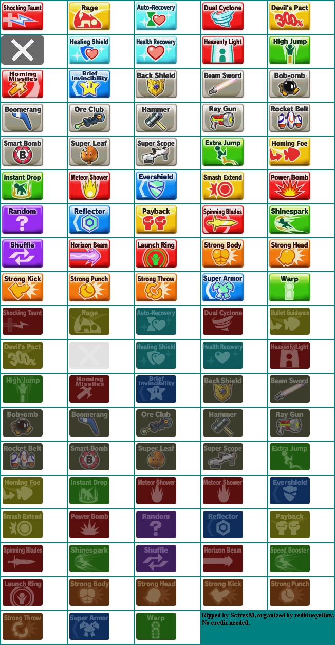 Smash Run Power Icons (Large)