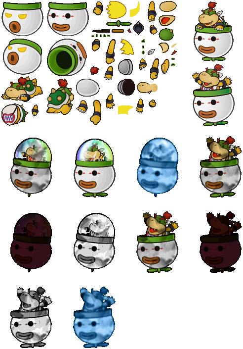 3DS - Paper Mario: Sticker Star - Bowser Jr. - The Spriters Resource
