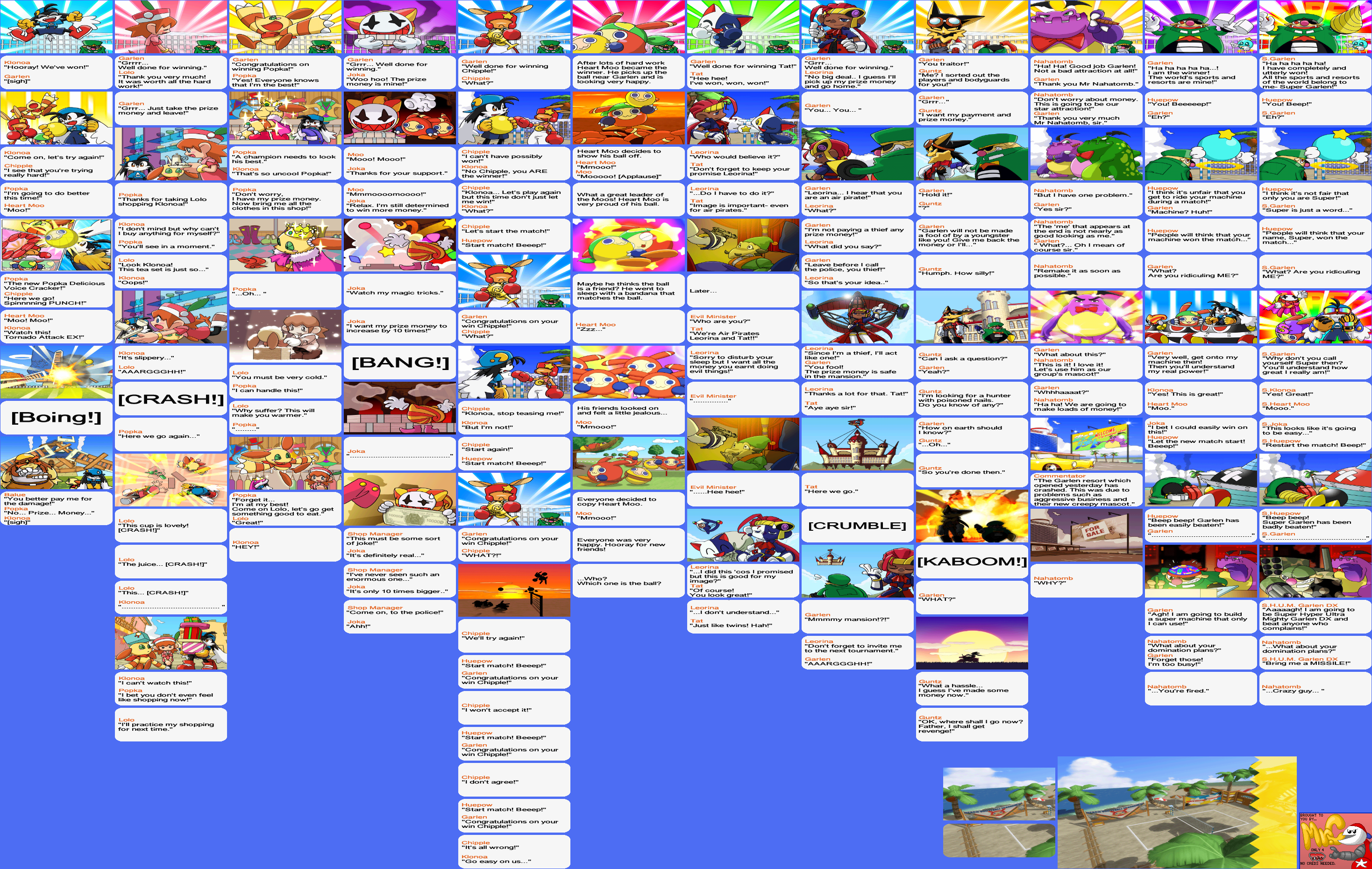 Klonoa Beach Volleyball - Tournament Endings