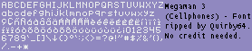 Mega Man 3 (Cellphone) - Font