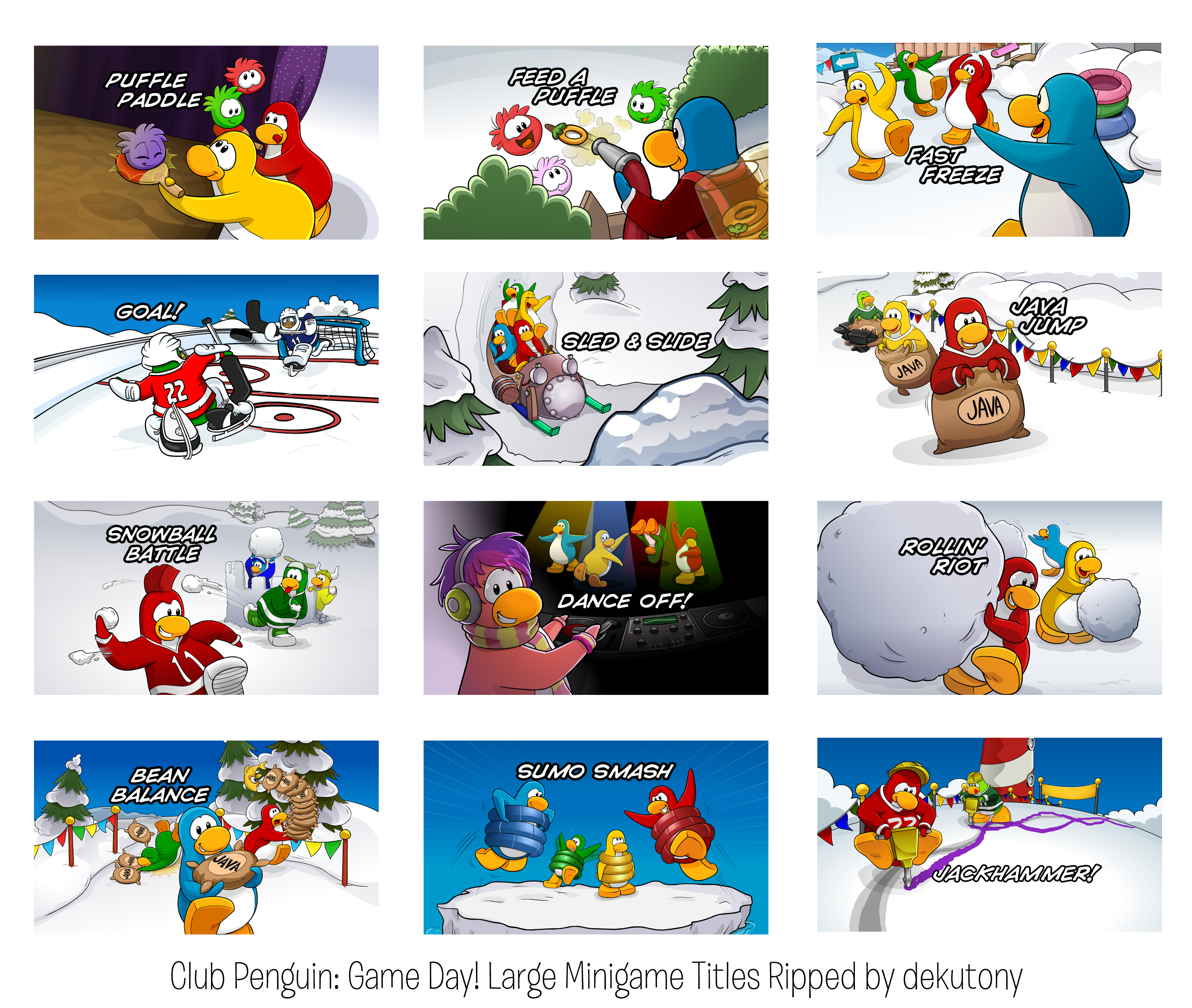 Club Penguin: Game Day! - Minigame Titles (Large)