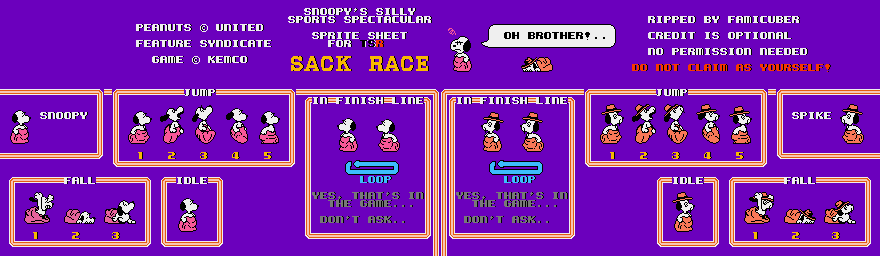 Snoopy's Silly Sports Spectacular - Sack Race