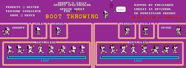 Snoopy's Silly Sports Spectacular - Boot Throwing
