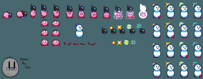 Bomb + Snow Ability (Kirby Super Star Ultra-Style)