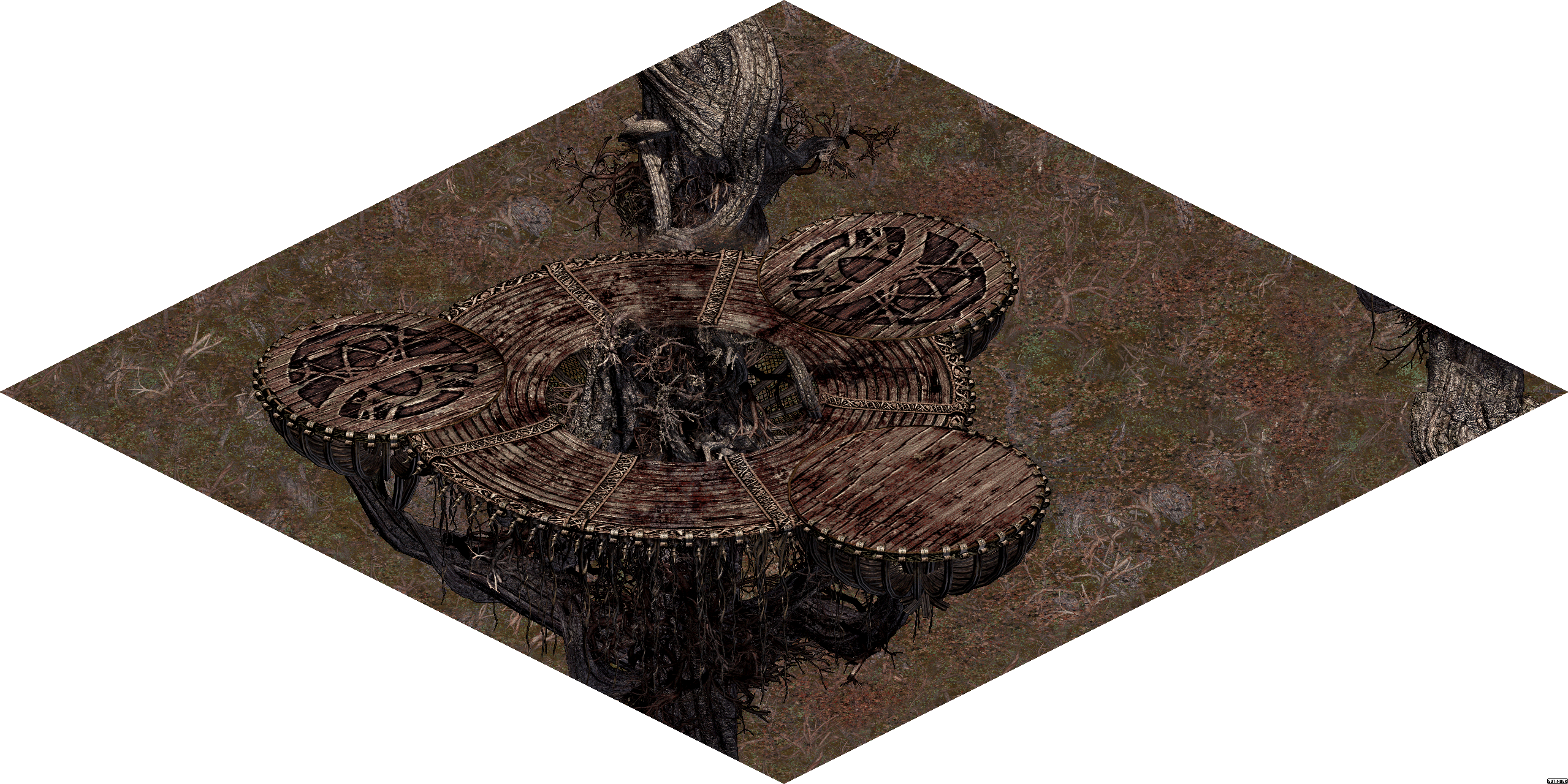 Arcanum - Dark Elf Village Tree