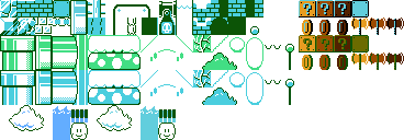 Snowy Tileset (Super Mario Bros. 1 NES-Style)