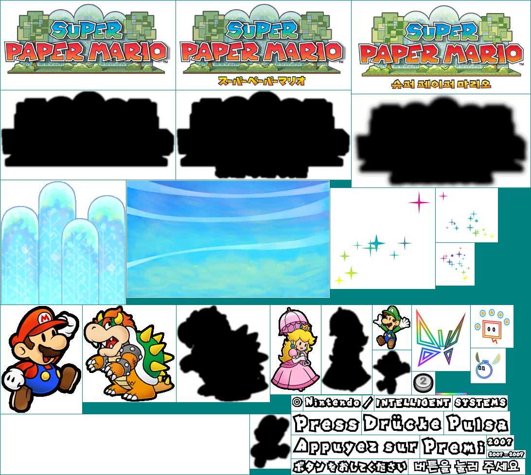 Super Paper Mario - Title Screen
